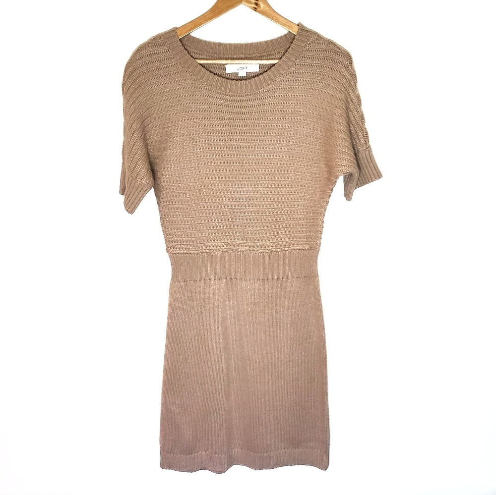 LOFT Camel Sweater Dress Size Small